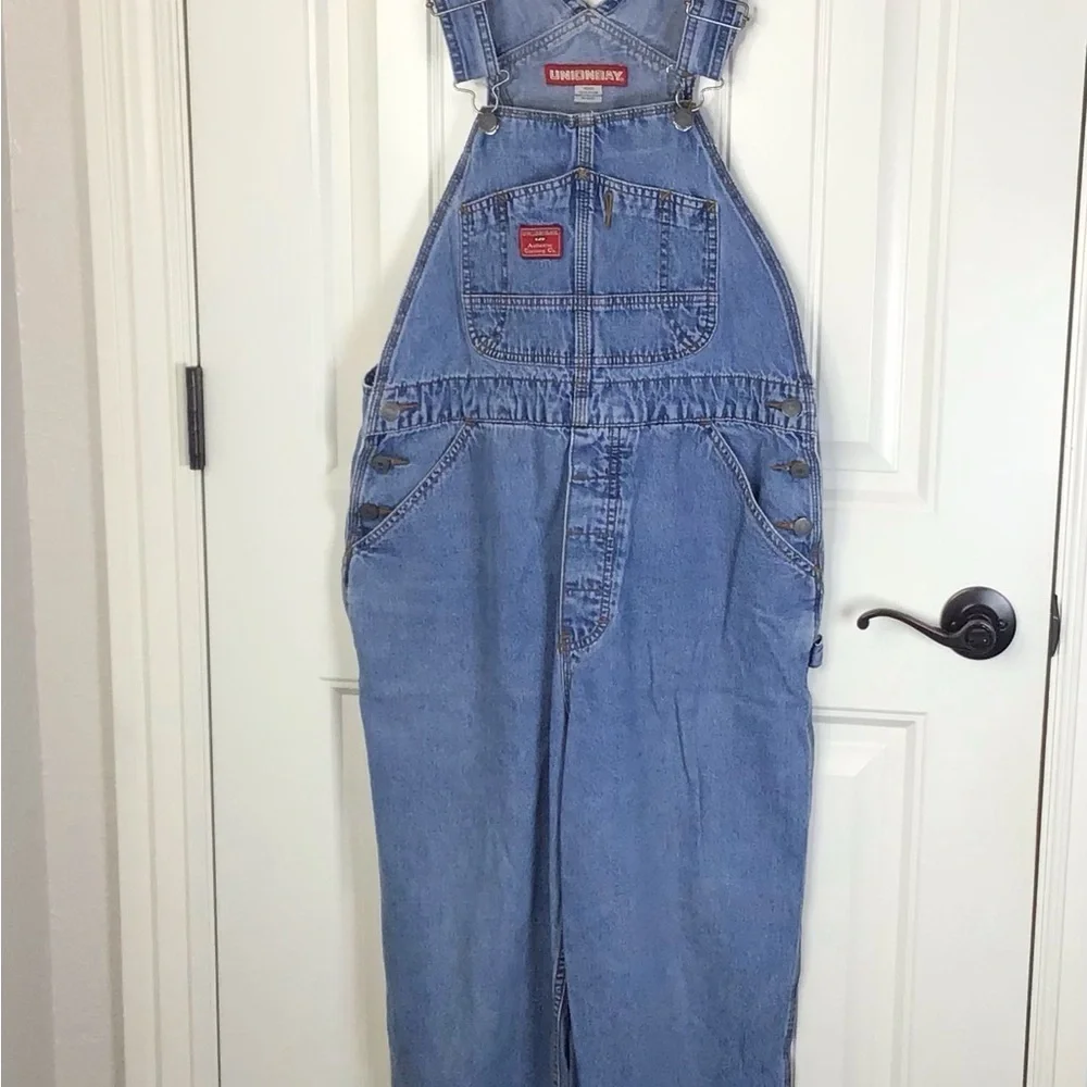 Vintage Y2K Unionbay Denim Carpenter Overalls Size Medium. - Picture 4 of 11